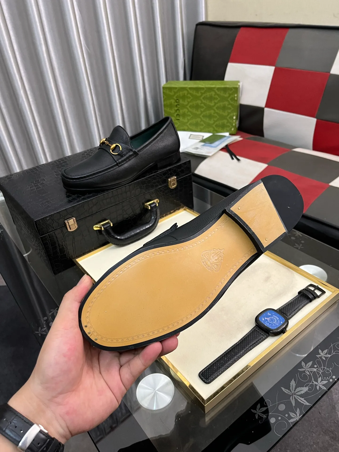 Men's Men's Shoes 💰540⌚️⌚️【GUCCI】The most popular classic Gucci leather shoes. Synchronized with the official website, the upper is made of Italian first-layer cowhide ➕cowhide lining, with unique brand and unique craftsmanship. Highlighting the hot style of the new year. Stop hesitating, stop wandering, get it now. Digital: 38--444️⃣colors available